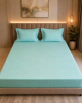 Regent | King Size Bedsheet | Jade Green | 500 TC | 100% Cotton | 2 Pillow Covers