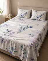Gilded | King Size Bedsheet | Paper White | 500 TC | 100% Cotton | 2 Pillow Covers