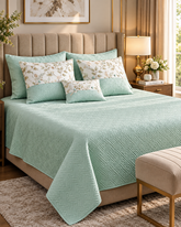 Cipher | King Size Bedsheet | Plush Green | 700 TC | 100% Cotton | 2 Pillow Covers
