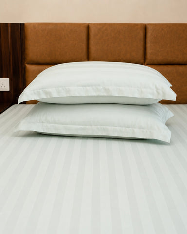 Essence | King Size Bedsheet | Sage Green | 500 TC | 100% Cotton | 2 Pillow Covers