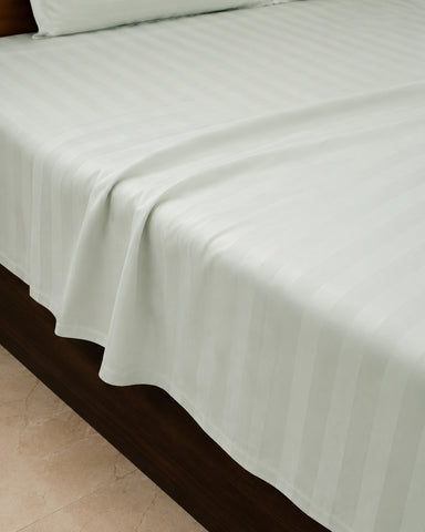 Essence | King Size Bedsheet | Sage Green | 500 TC | 100% Cotton | 2 Pillow Covers