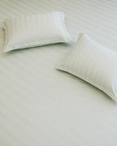 Essence | King Size Bedsheet | Sage Green | 500 TC | 100% Cotton | 2 Pillow Covers