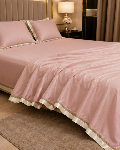 Baron | King Size Bedsheet | French Beige | 1000 TC | 100% Cotton | 2 Pillow Covers