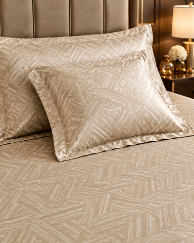 Legacy | King Size Bedsheet | Off White | 700 TC | 100% Cotton | 2 Pillow Covers